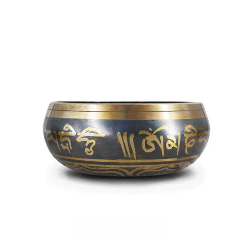 Buddha Stones Tibetan Meditation Bowl for Healing and Mindfulness Om Mani Padme Hum Singing Bowl Singing Bowl buddhastoneshop 17