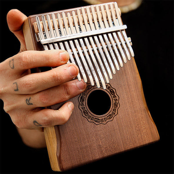 Zen&Spirit Mythstone Kalimba 17 Keys Thumb Piano Mahogany Wood Acacia Walnut Portable Finger Piano