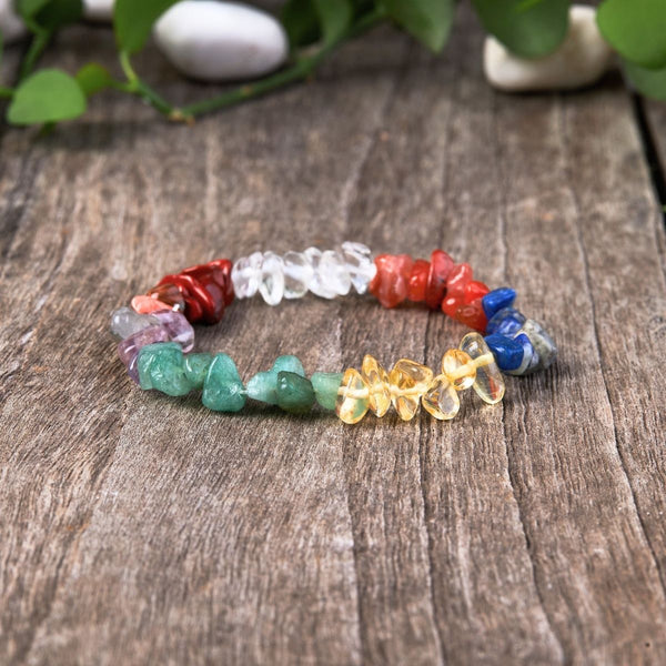 Zen&Spirit 7 Chakra Raw Crystal Bracelet