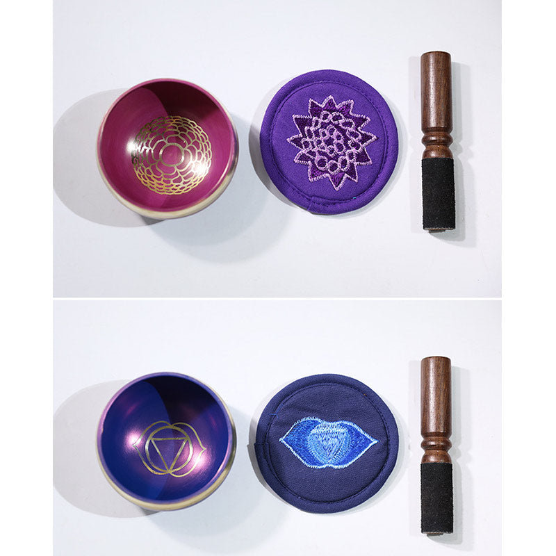 Buddha Stones Tibetan Sound Bowl Handcrafted for Chakra Healing and Mindfulness Meditation Singing Bowl Set Singing Bowl buddhastoneshop 18