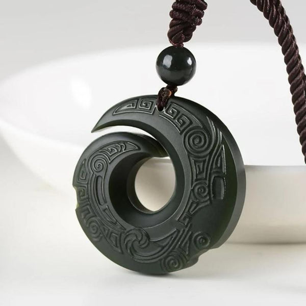 Zen&Spirit Hetian Jade Pendant Manifesting Necklace