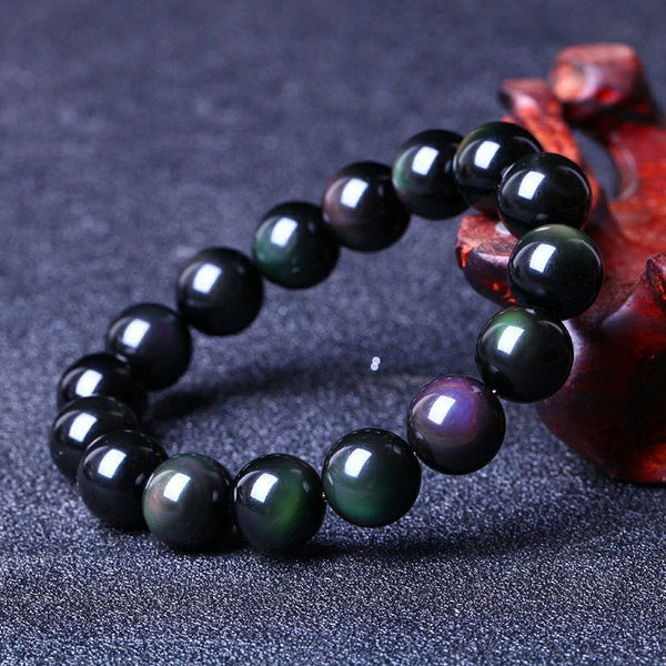 Zen&Spirit Natural Rainbow Obsidian Crystal Bracelet