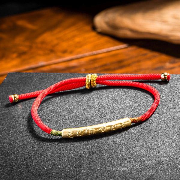 Zen&Spirit Tibetan Red String Bracelet - Buddhist Lucky Charm