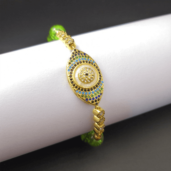 Zen&Spirit Peridot Style Evil Eye Bracelet