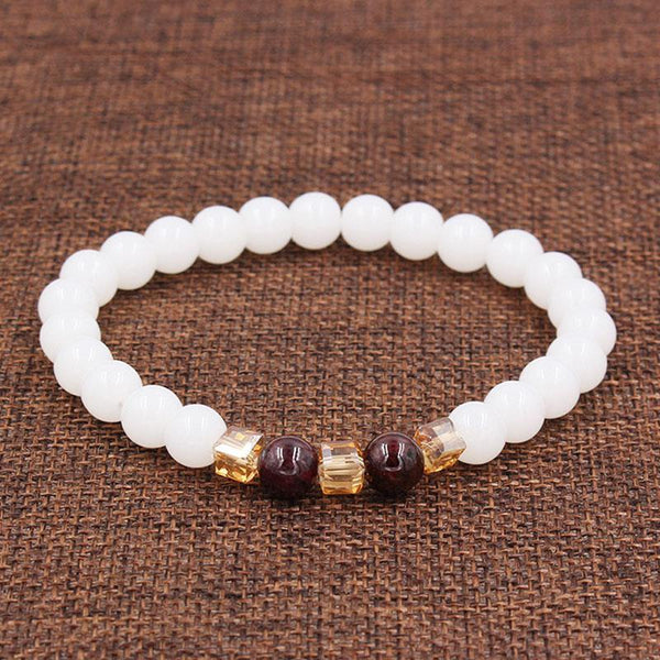 Zen&Spirit White Chalcedony Positivity Bracelet - Positivity & Harmony