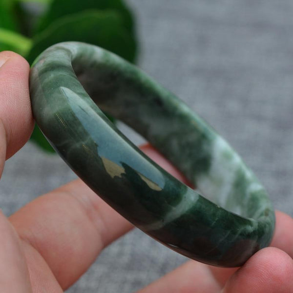 Zen&Spirit Pure Jade Bangle Bracelet - Healing & Protecting