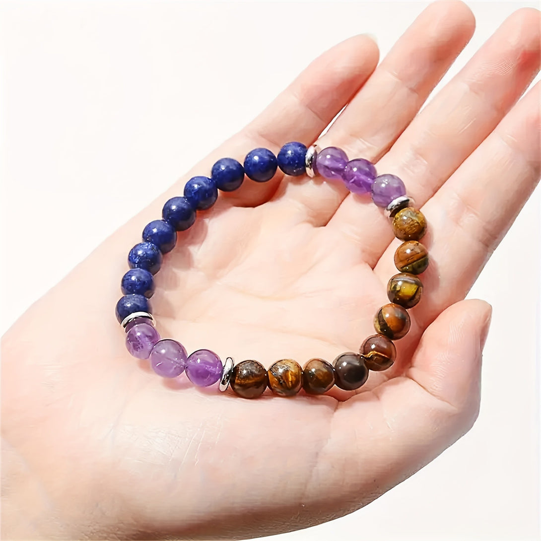 No card temu AliExpress TK cross-border explosive bracelet amethyst lapis lazuli tiger's eye bracelet source wholesale