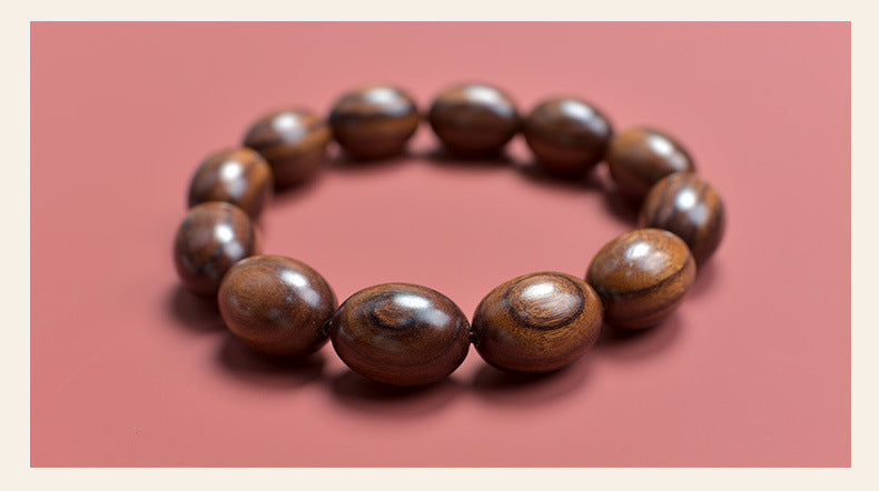 African large-leaf yellow pear jujube beads sandalwood wooden bracelet purple avocado small leaf red sandalwood special-shaped bracelet Buddha beads play