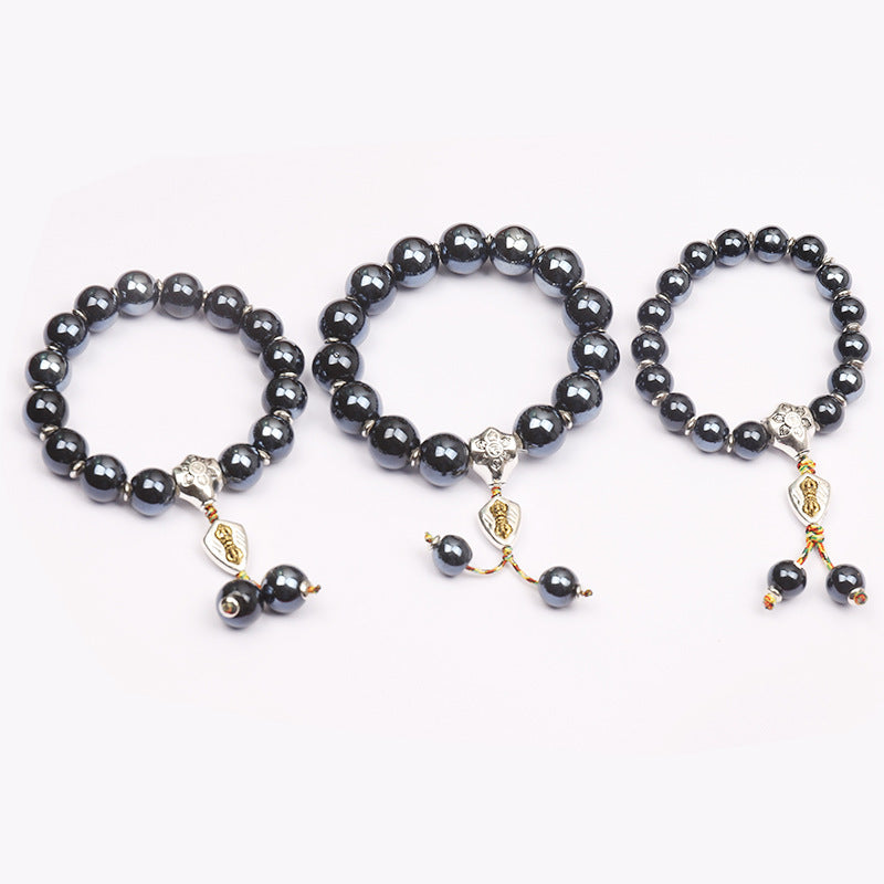 Black fragrant gray porcelain bracelet boutique Yongjia ceramic bracelet classic fragrant gray glass bracelet to take goods men's bracelet