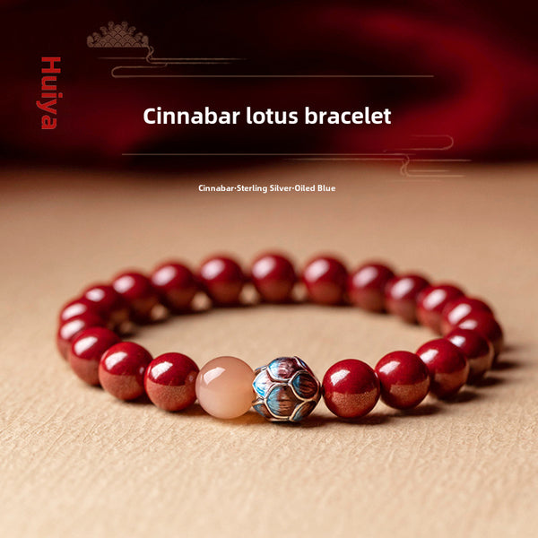 Zen&Spirit Cinnabar Bracelet: Purple Gold Sand, Natal Year, Spiritual Protection