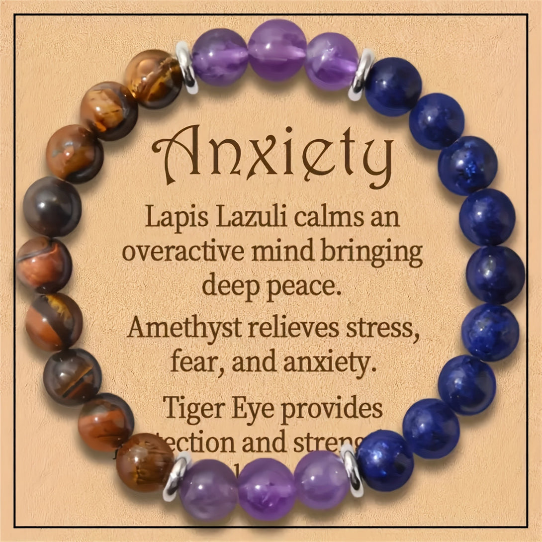 No card temu AliExpress TK cross-border explosive bracelet amethyst lapis lazuli tiger's eye bracelet source wholesale