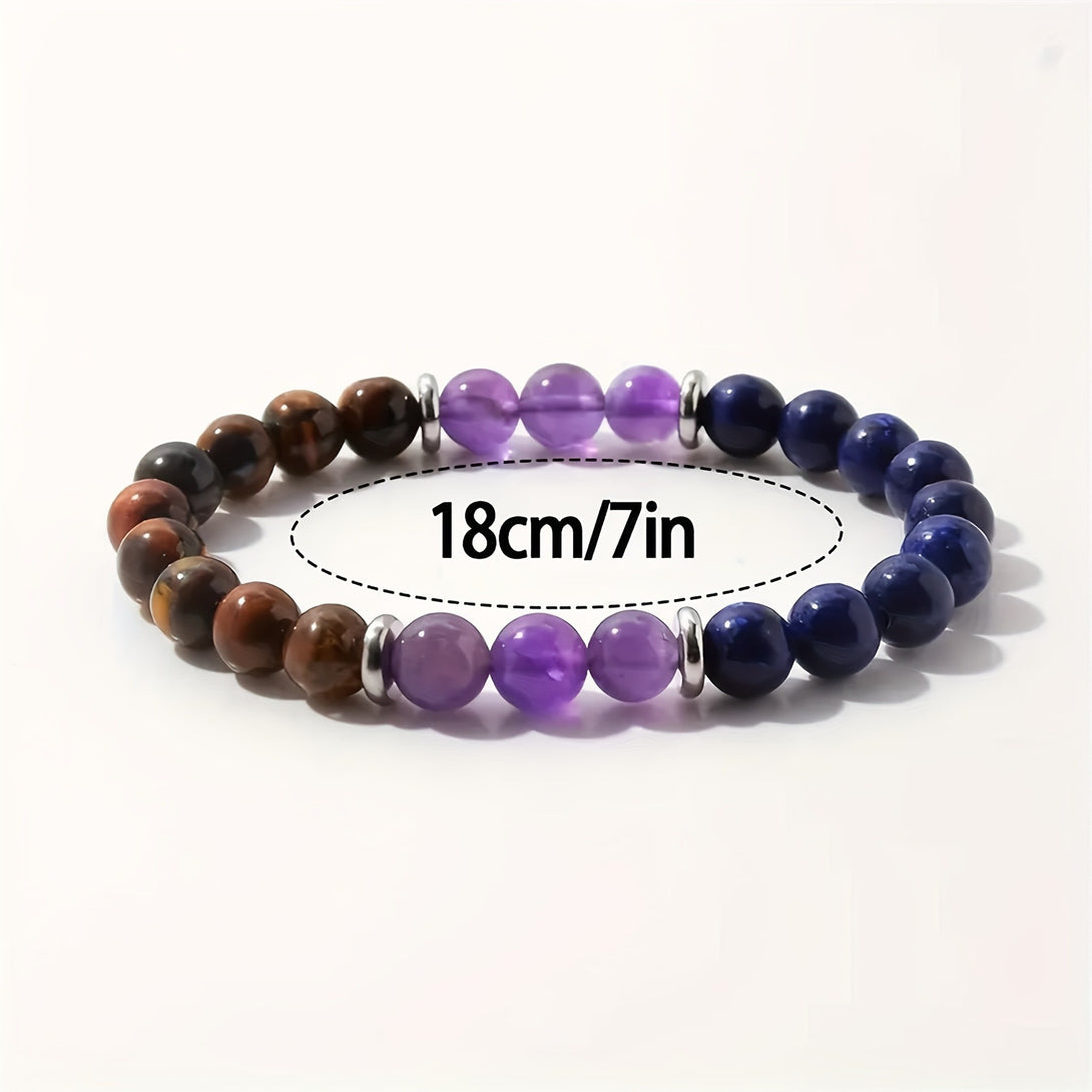 No card temu AliExpress TK cross-border explosive bracelet amethyst lapis lazuli tiger's eye bracelet source wholesale