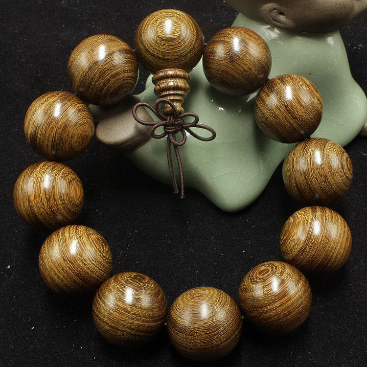 Factory wholesale gold silk sandalwood bracelet rosary men's and women's fashion fashion jewelry wooden craft gifts