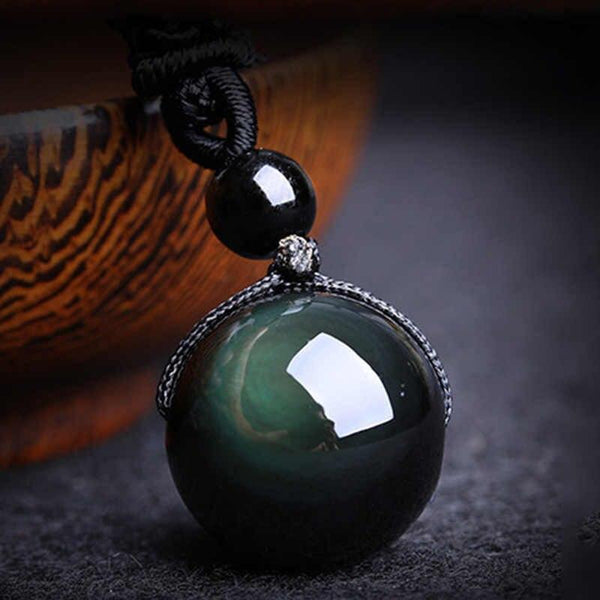 Zen&Spirit Rainbow Obsidian Necklace - Eye of Truth