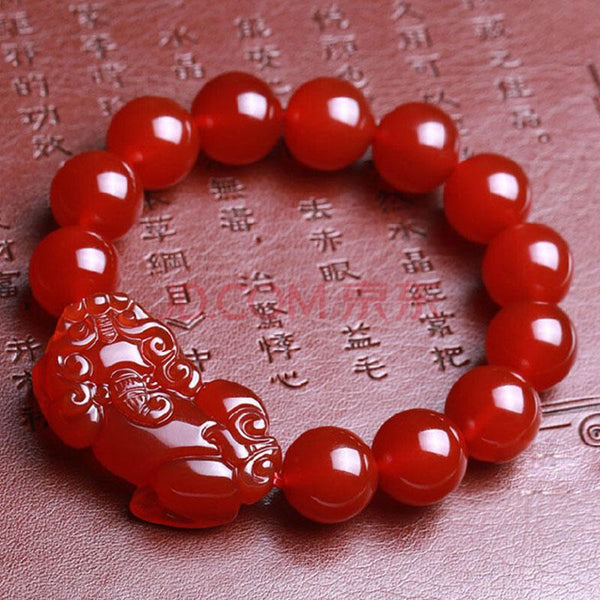 Zen&Spirit Red Agate Pixiu Bracelet - Preserve Wealth