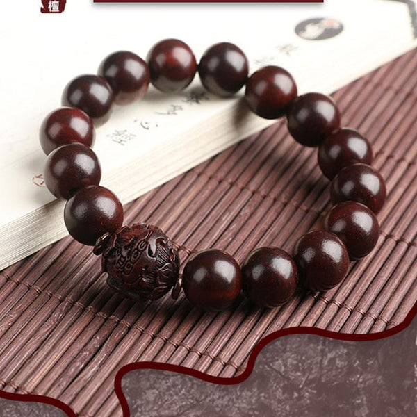 Zen&Spirit Sandalwood Bracelet Buddhist Meditation Beads - Peace & Concentration