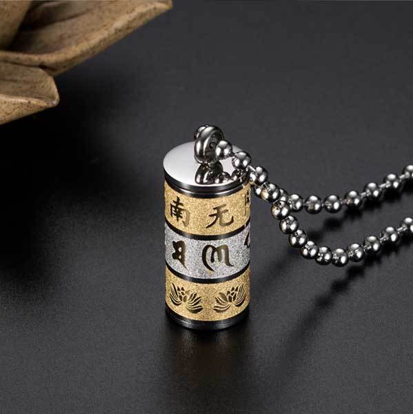 Zen&Spirit Tibetan Prayer Wheel - Spinning Buddhist Mantra Necklace