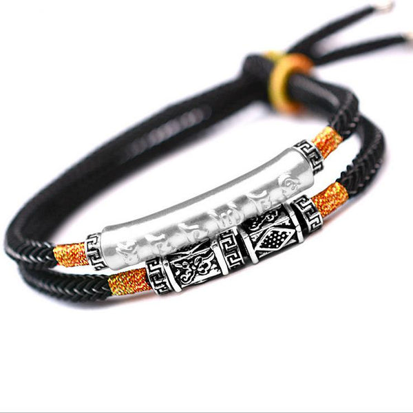 Zen&Spirit Tibetan Mantra Double Bracelet - For Luck & Protection