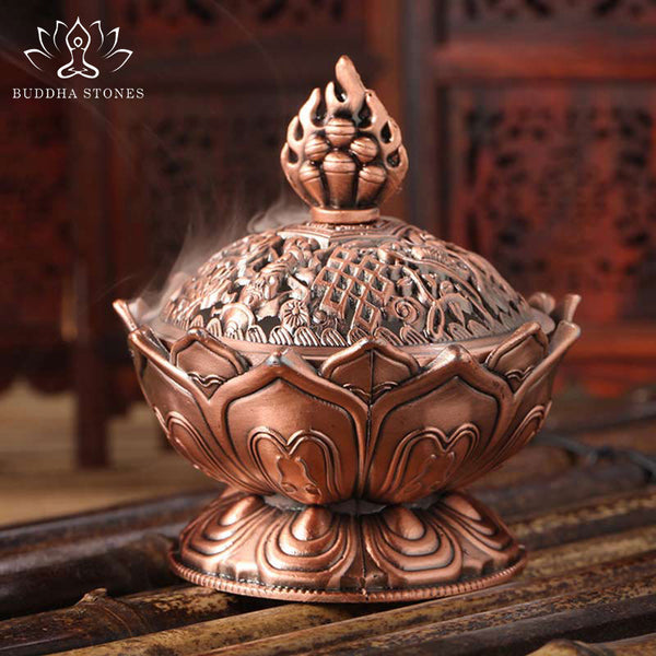 Zen&Spirit Tibetan Lotus Shaped Purify Incense Burner