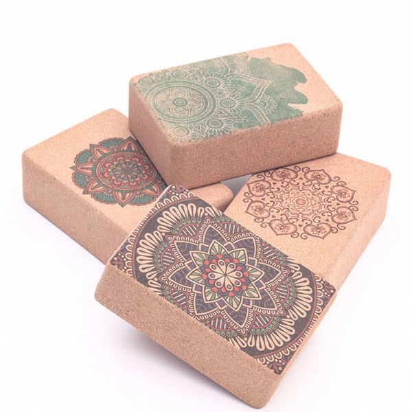 Zen&Spirit Tibetan Mandala Mindful Yoga Cork Block