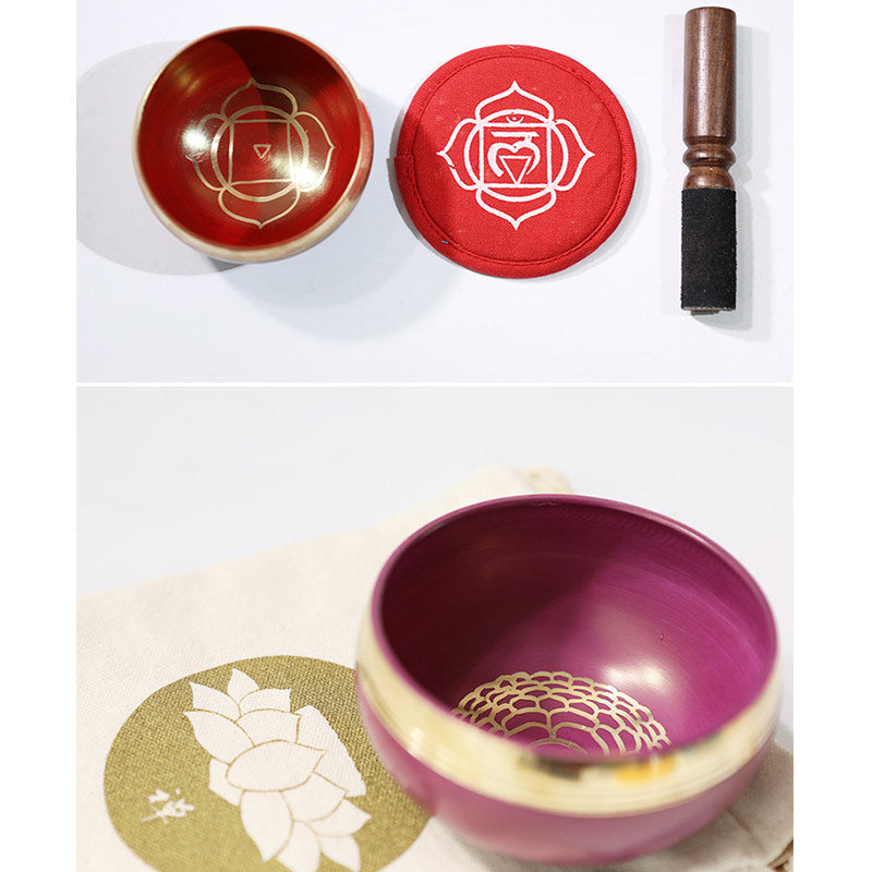 Buddha Stones Tibetan Sound Bowl Handcrafted for Chakra Healing and Mindfulness Meditation Singing Bowl Set Singing Bowl buddhastoneshop 15