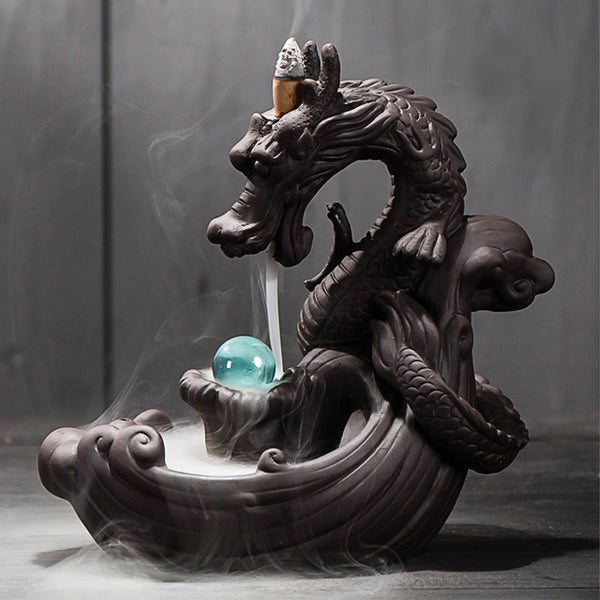 Zen&Spirit Tibetan Dragon Protection Incense Burner Decoration