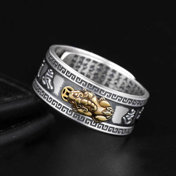 Zen&Spirit Feng Shui Pixiu Mantra Ring - Wealth & Protection